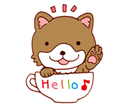 Cup doggy (English version) sticker #6201360