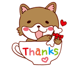Cup doggy (English version) sticker #6201363