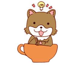 Cup doggy (English version) sticker #6201365