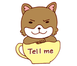 Cup doggy (English version) sticker #6201369