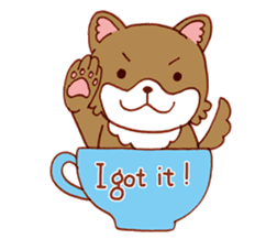Cup doggy (English version) sticker #6201373
