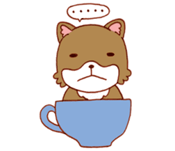 Cup doggy (English version) sticker #6201379