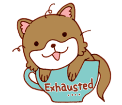 Cup doggy (English version) sticker #6201384