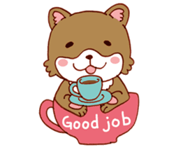 Cup doggy (English version) sticker #6201385