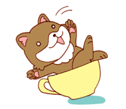 Cup doggy (English version) sticker #6201389