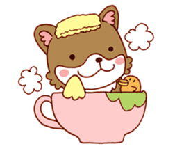 Cup doggy (English version) sticker #6201394