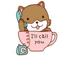 Cup doggy (English version) sticker #6201396