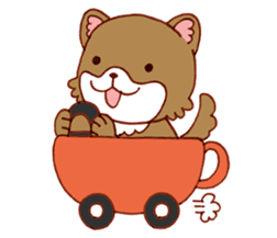 Cup doggy (English version) sticker #6201398