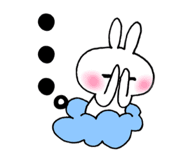 Cloud and rabbit-Breakage sticker #6201565