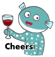 Lucky fish Fuguchan sticker #6201822