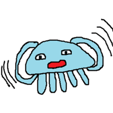 pink & blue jellyfish sticker sticker #6202326