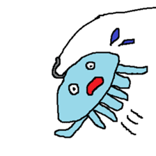 pink & blue jellyfish sticker sticker #6202332