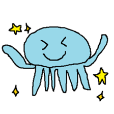pink & blue jellyfish sticker sticker #6202335