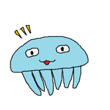 pink & blue jellyfish sticker sticker #6202337