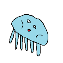 pink & blue jellyfish sticker sticker #6202339