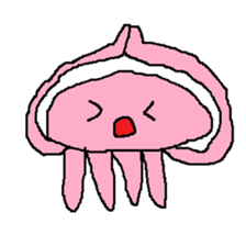 pink & blue jellyfish sticker sticker #6202342