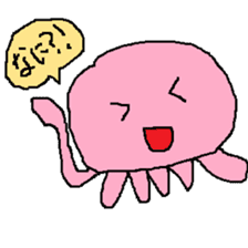 pink & blue jellyfish sticker sticker #6202357