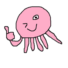 pink & blue jellyfish sticker sticker #6202358