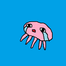 pink & blue jellyfish sticker sticker #6202359