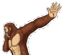 Australopithecus lie-in sticker #6203969