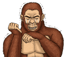 Australopithecus lie-in sticker #6204004