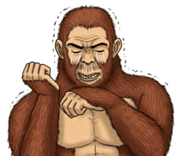 Australopithecus lie-in sticker #6204004
