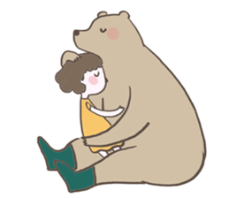 Xiu Xiu Bear and the little girl sticker #6204568