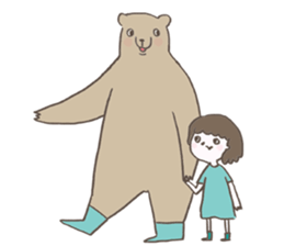 Xiu Xiu Bear and the little girl sticker #6204569