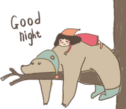 Xiu Xiu Bear and the little girl sticker #6204573