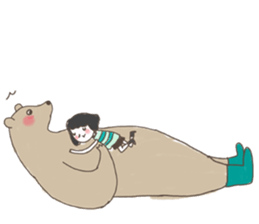 Xiu Xiu Bear and the little girl sticker #6204574