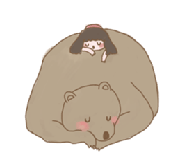 Xiu Xiu Bear and the little girl sticker #6204583