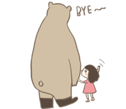 Xiu Xiu Bear and the little girl sticker #6204584