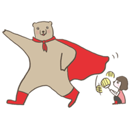 Xiu Xiu Bear and the little girl sticker #6204585