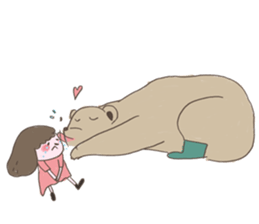 Xiu Xiu Bear and the little girl sticker #6204587
