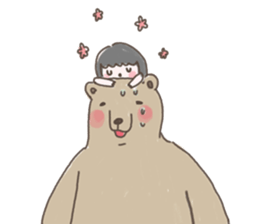 Xiu Xiu Bear and the little girl sticker #6204594