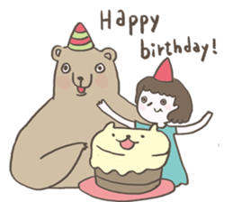 Xiu Xiu Bear and the little girl sticker #6204599