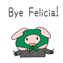 Cute pig (English edition sticker #6204895