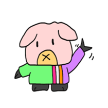 Cute pig (English edition sticker #6204910