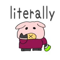 Cute pig (English edition sticker #6204913