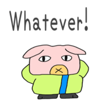 Cute pig (English edition sticker #6204914