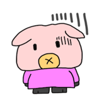 Cute pig (English edition sticker #6204918