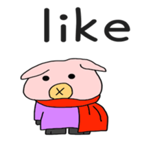 Cute pig (English edition sticker #6204923
