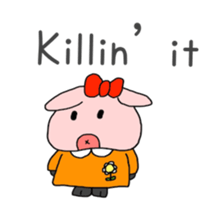 Cute pig (English edition sticker #6204924