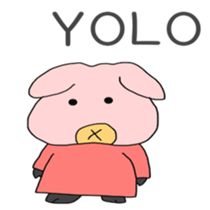 Cute pig (English edition sticker #6204927