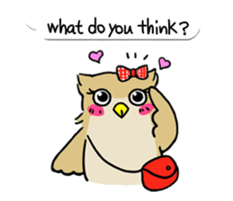 eared owl "mimi" (english) sticker #6206171