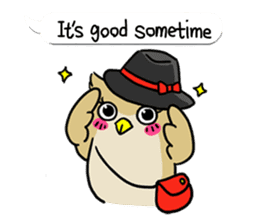 eared owl "mimi" (english) sticker #6206172