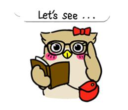 eared owl "mimi" (english) sticker #6206173