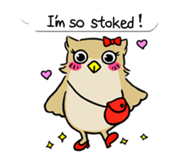 eared owl "mimi" (english) sticker #6206174