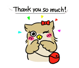 eared owl "mimi" (english) sticker #6206180
