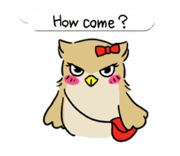 eared owl "mimi" (english) sticker #6206181